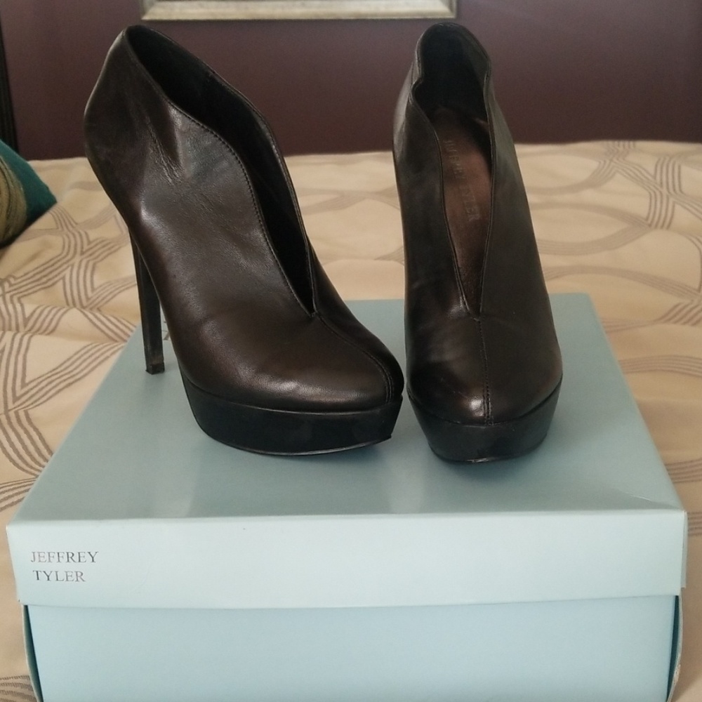 Black Leather Booties